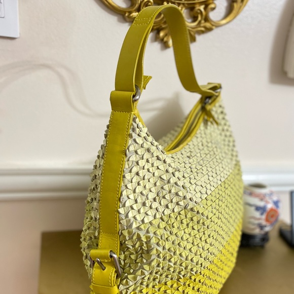 Miss Albright yellow anthropologie brand leather purse - Picture 2 of 6